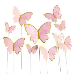 Mariposas de carton rosadas