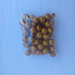 Perlas doradas diamantadas