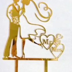 Toppers de boda dorado
