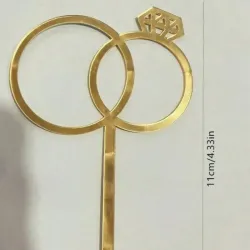 Toppers de boda dorado