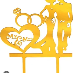 Toppers de boda dorado