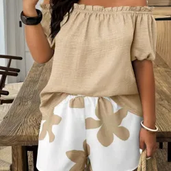 Conjunto de short y blusa. Talla 0xl 