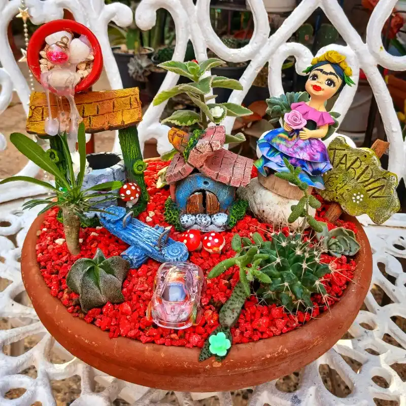 Minijardin color Rojo