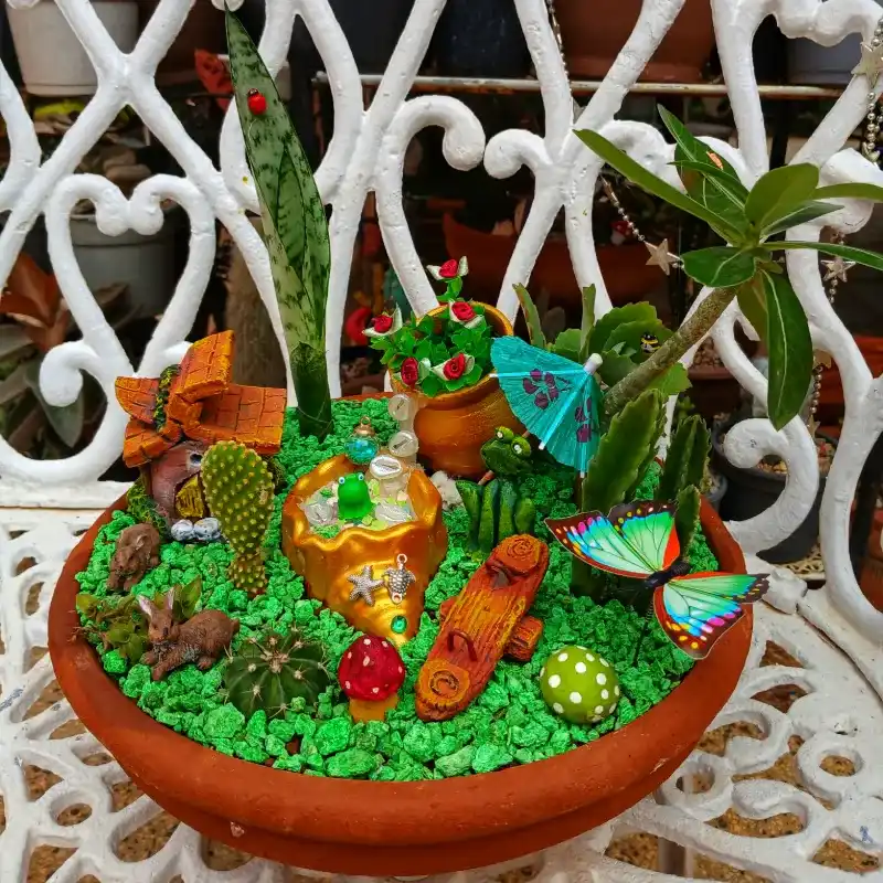Minijardin color verde