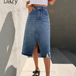 Saya de mezclilla. Talla M