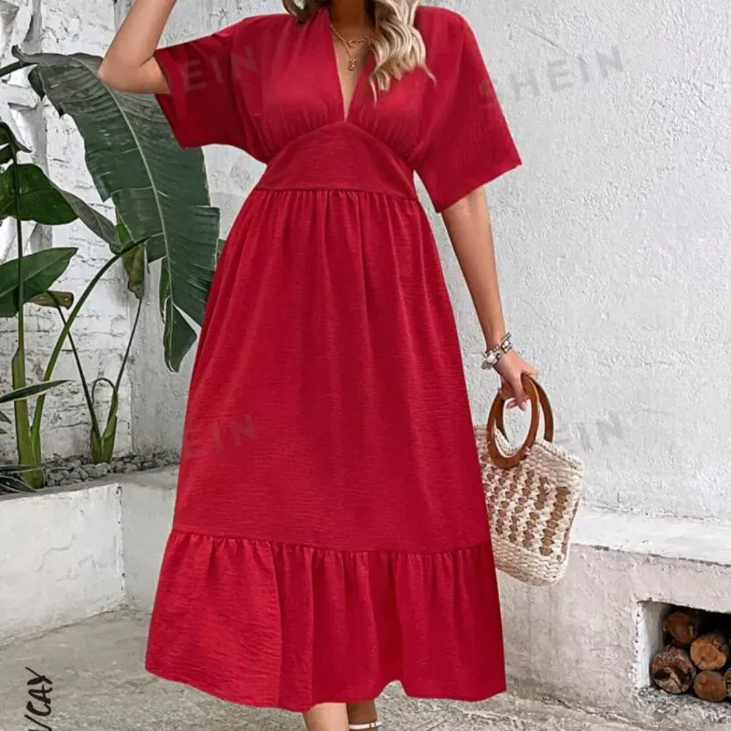 Vestido largo Rojo. Talla L