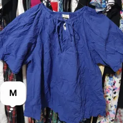 Blusa azul oscuro de bambula