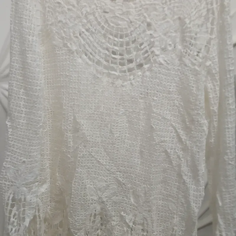Blusa blanca tejida