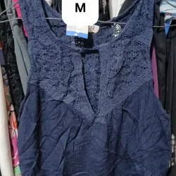 Bluza azul marino de hilo