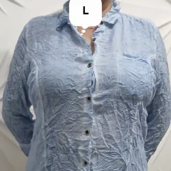 Camisa Azul clara de hilo