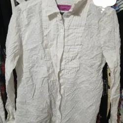 Camisa de Hilo blanca mangas largas