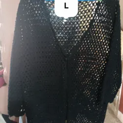 Chaleco tejido negro