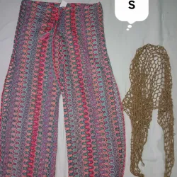 Pantaleta tejida y maya carmelita