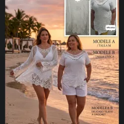 Pareos blanco tejidos y de hilo