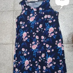 Vestido azul estampado