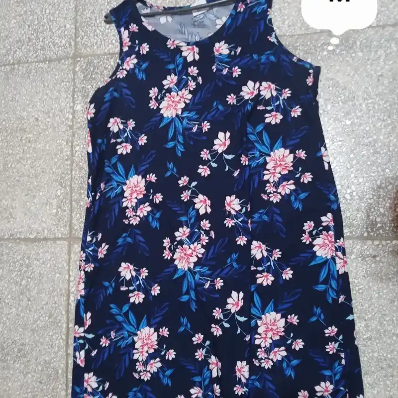 Vestido azul estampado