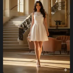 Vestido blanco corte princesa