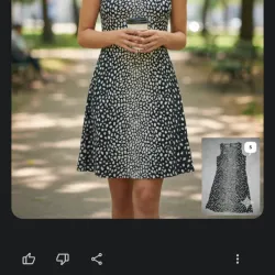 Vestido corto negro y blanco