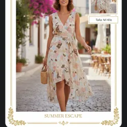 Vestido estampado hilo