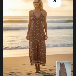 Vestido largo flores