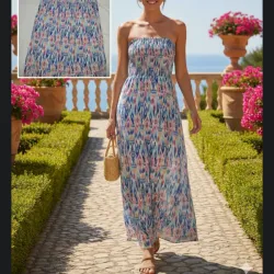 Vestido largo sin mangad