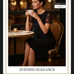 Vestido mangas engomadas