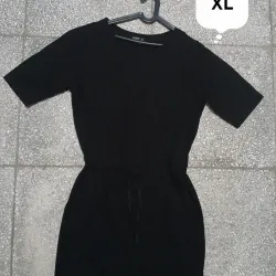 Vestido negro algodon