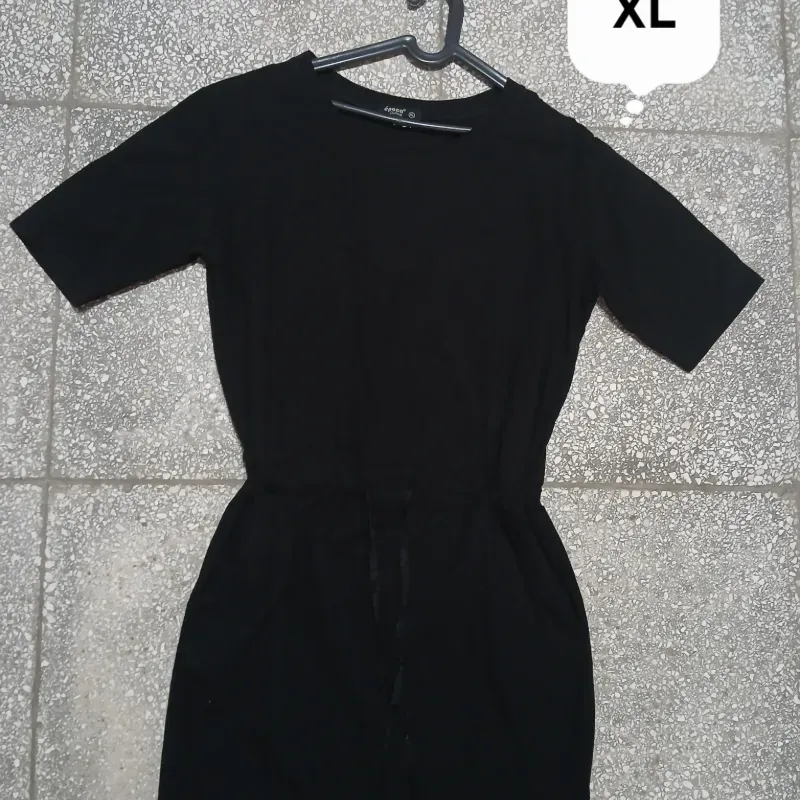 Vestido negro algodon