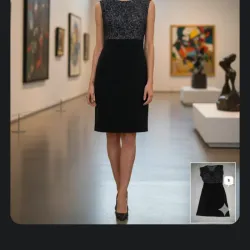 Vestido negro tipo secretaria