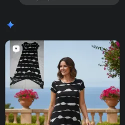 Vestido negro y blanco