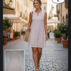 Vestido rayas rosadas