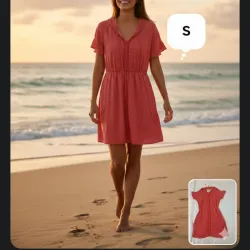 Vestido rojo naranja