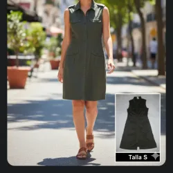 Vestido verde aceituna