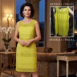 Vestido verde neon de hilo