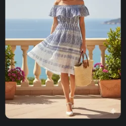 Vestido vuelo hombros