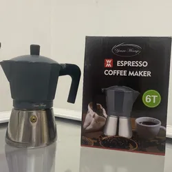Cafetera gris y espejo fina 6 Tazas