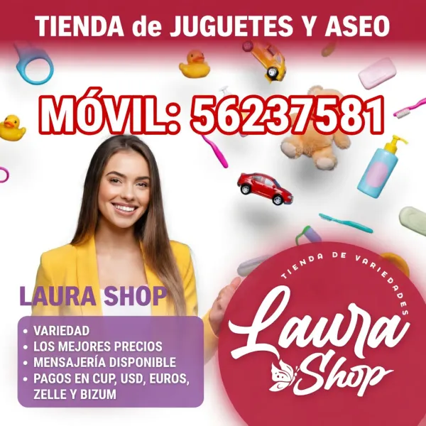 Somos una tienda especializada en la venta de juguetes y articulos escolares  para niños 
Tenemos aseo para el hogar y artículos varios 
