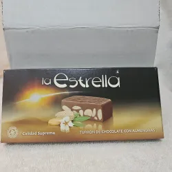 TURRON DE CHOCOLATE CON ALMENDRAS "LA ESTRELLA".