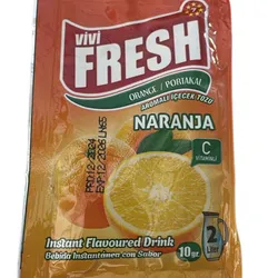 Refresco instantáneo sabor naranja 