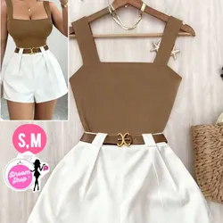 Conjunto de short y blusa (no incluye el cinto)