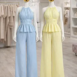 Conjunto sexy veraniego, blusa espalda afuera y pantalón