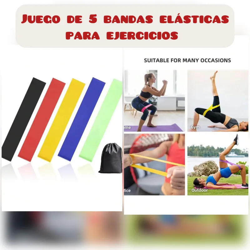 Juego de 5 bandas elásticas de resistencia