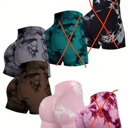 Licras marmoleadas cortas levanta glúteos