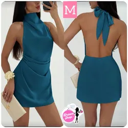 Vestido corto de espaldaDescubierta