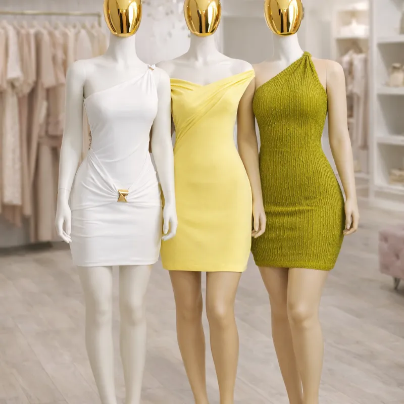 Vestido corto de un hombro