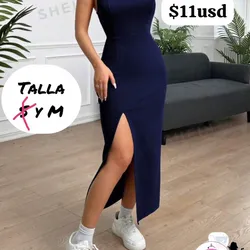 Vestido largo de escote cuadrado