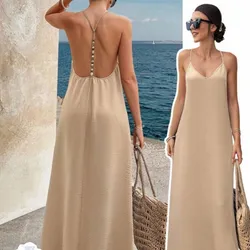 Vestido largo de espalda descubierta