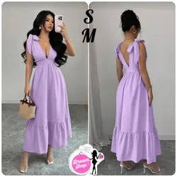 Vestido largo de moños