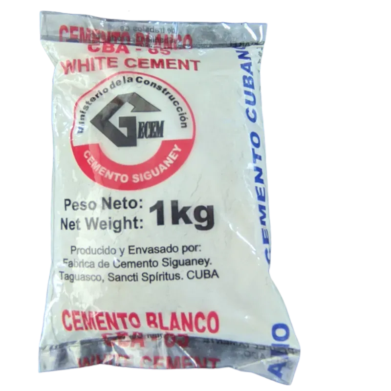 Bolsa de cemento blanco