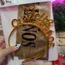 Banda y cintillo para cumpleañera